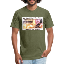Load image into Gallery viewer, Fitted Cotton/Poly T-Shirt by Next Level - heather military green
