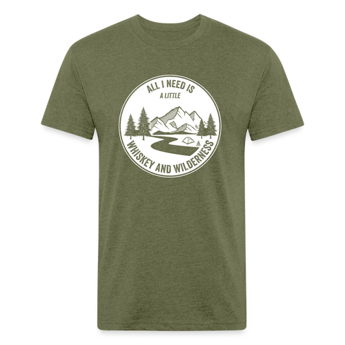 Fitted Cotton/Poly T-Shirt by Next Level - heather military green